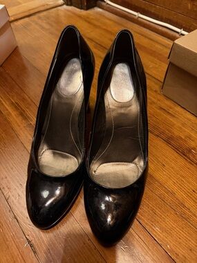 Calvin Klein Black Patent Leather Heels